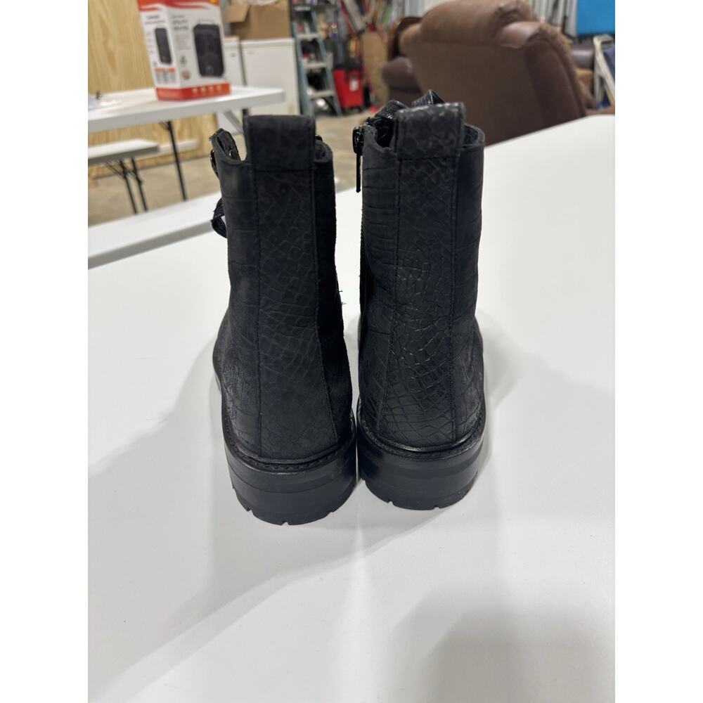 NWOT Frye Julie Hook Combat Boots Womens Black Vintage Leather MSRP $358 76269 - Picture 6 of 12